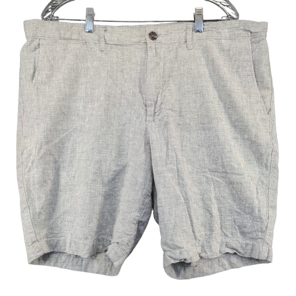 Goodfellow & Co Mens Linden Shorts Gray Size 40 Linen Blend Slash Pockets - Picture 1 of 12